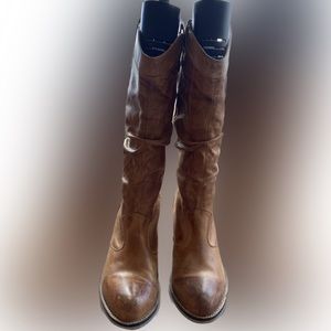 Cognac leather Aldo boots